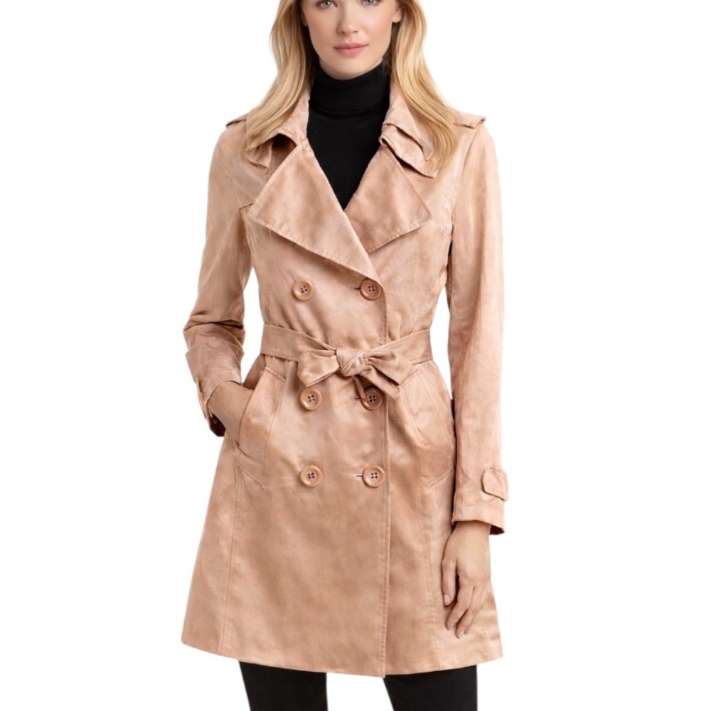 Yoana Baraschi Bronze Iridescent Long Trench Jacket - Picture 13 of 13
